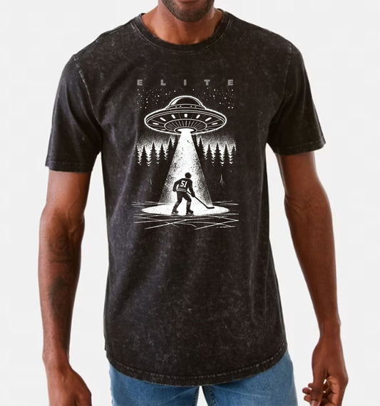 Elite UFO Abduction | Acid Wash Tee Shirt